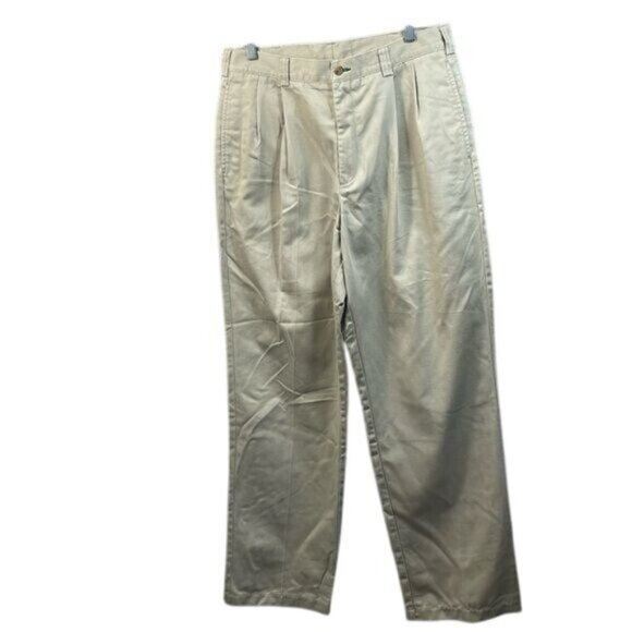 Vintage Tommy Hilfiger men  Pleated Khaki Dress Pants W34 L32‎ - Picture 1 of 14